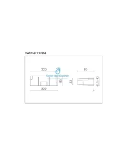 Simes S.4512.19 Righello 240 hervorstehender Diffusor + LED BF 1,2 W 230 V 2
